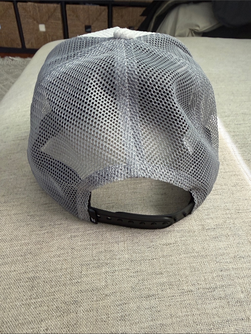 Linksoul White & Gray Corduroy Trucker Hat - Picture 3 of 4